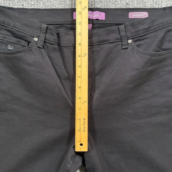 Gloria Vanderbilt Amanda Womens Jeans Size 16W Black Straight Leg High Rise - Picture 8 of 11